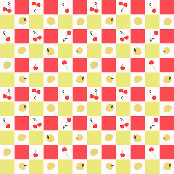 Cherry Lemon Picnic Tiles