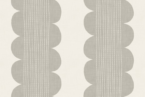 Greige Scallop Stripe - Neutral Japandi