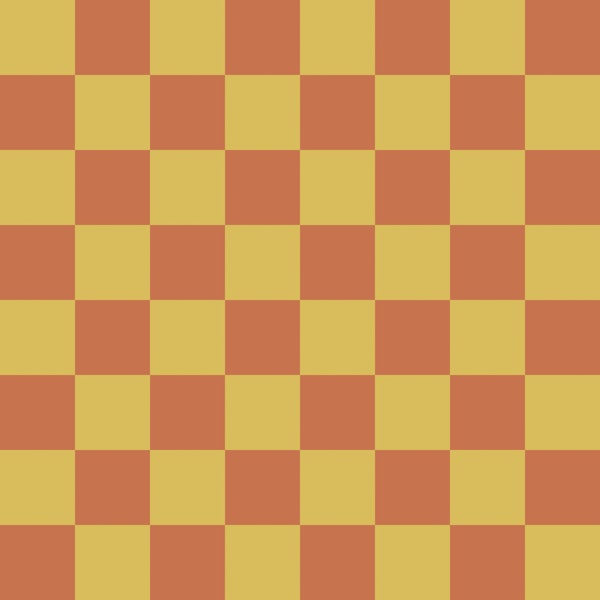 Mustard Terracotta Checkerboard