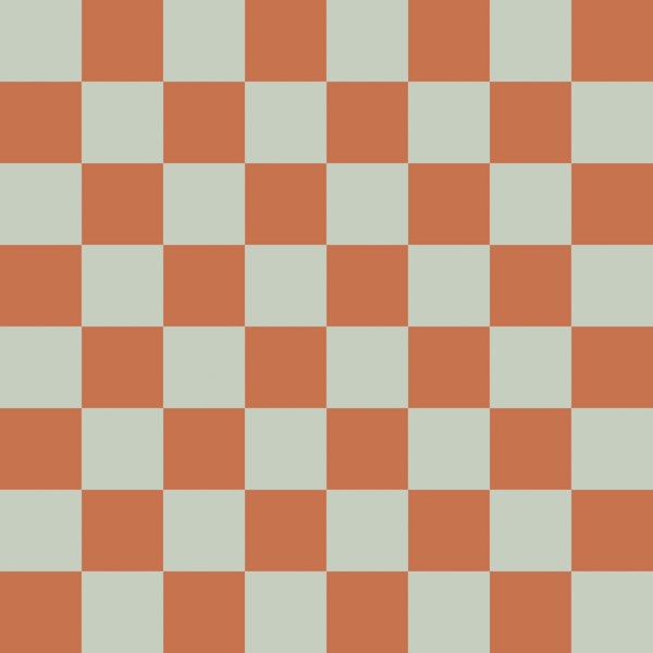 Rust Orange Sage Checkered