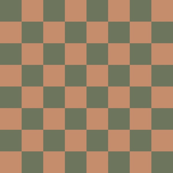 Warm Clay and Sage Green Checks