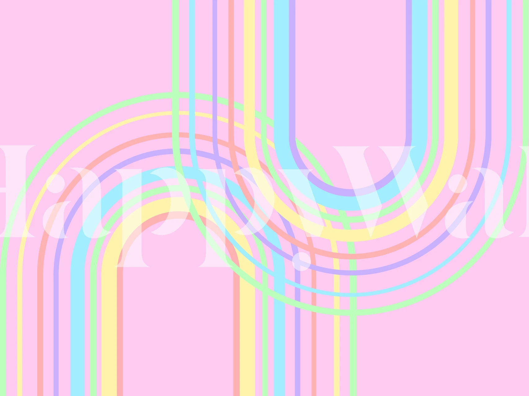 Unicorn Rainbow Arch Minimal tapeta u sobi