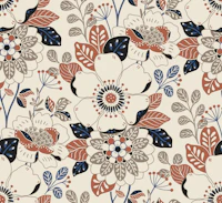 Scandi Cream Moody Floral tapetit