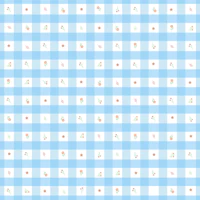 Blue Gingham with Tiny Flowers tapete