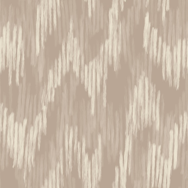 Soft muted abstract Ikat waves beige