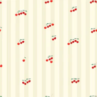 Cherry Picnic Stripe Beige tapete