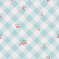 Pastel Cherry Gingham papiers peint