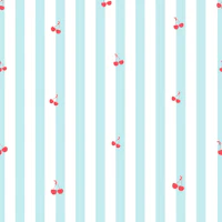 Retro Cherry Candy Stripes tapete