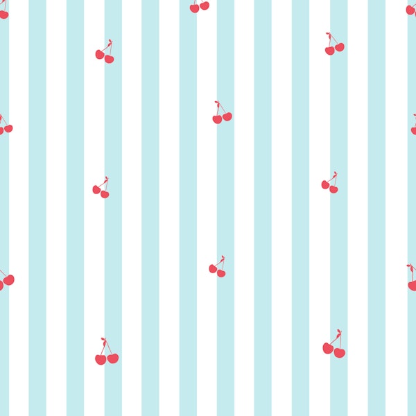 Retro Cherry Candy Stripes