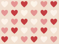 Red Pink White Hearts Grid wallpaper