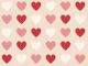 Red Pink White Hearts Grid