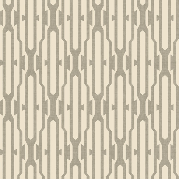 Boho Geometric Trellis Neutral Taupe & Beige