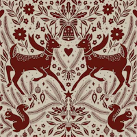 Nordic Winter Folk Art wallpaper