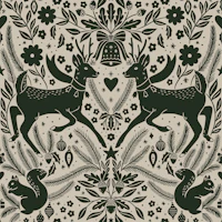 Winter Folk Art Woodland wallpaper