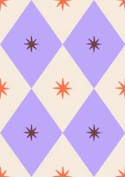 Retro Geometric Star Center violet wallpaper