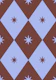Retro Geometric Star Center blue