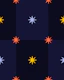 Scandi Starburst Check blue