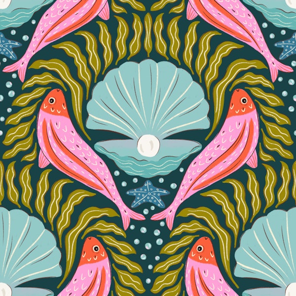 Ocean Pearl Dark Background