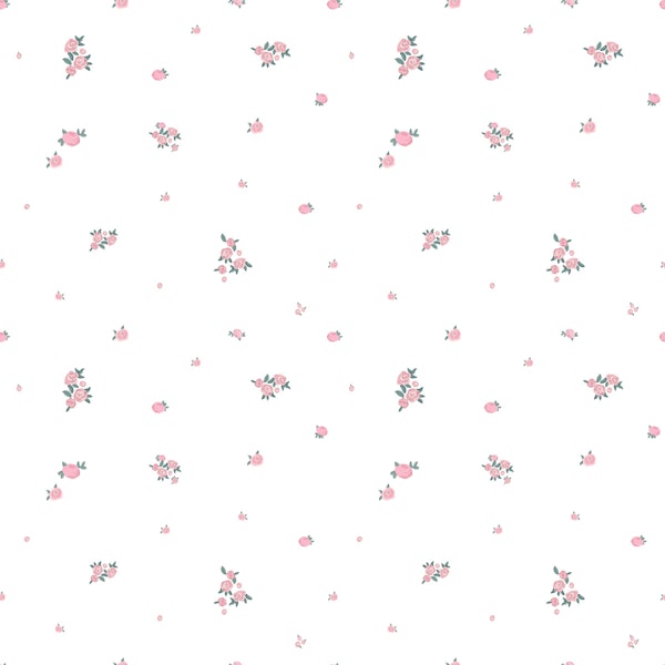 Soft Pastel Rose Sprigs