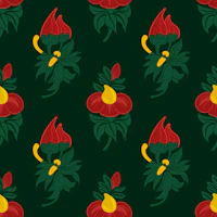 Indian Floral Bloom green tapetit