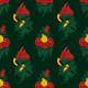 Indian Floral Bloom green
