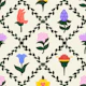 Whimsical Wildflower Lattice cream