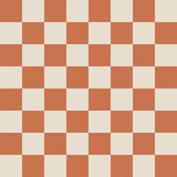 Vintage Terracotta Checkers