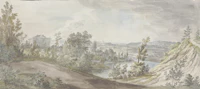 Palace Park Landscape - Antique Fade behang
