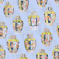 Chinoiserie Porcelain Jars 01 wallpaper
