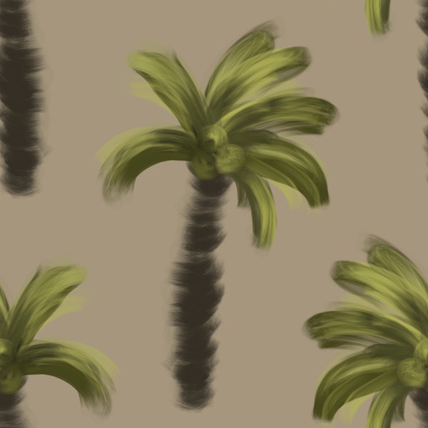 Tropical Palms Painterly