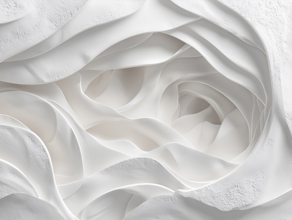 Elegant White Flowing Layers