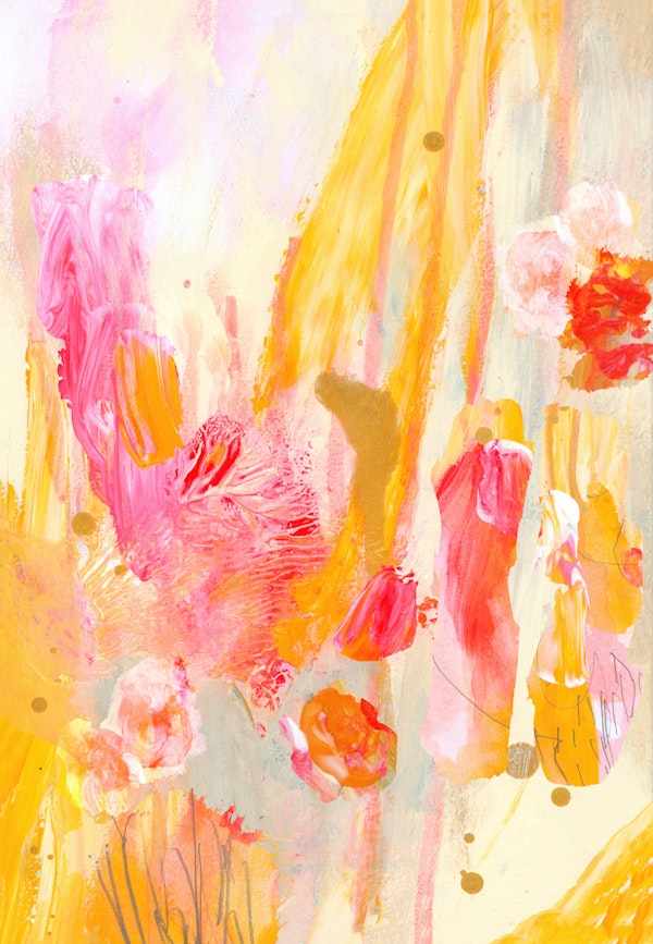 Pink Citrus Brushstrokes