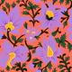 Indian Floral Vine Botanical lilac