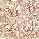 Indian Floral Vine Botanical red