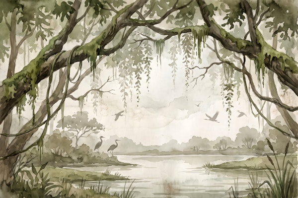 Quiet Wetlands Herons and Egrets