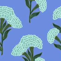 Indian Carnation Bloom teal tapete