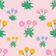 English Spring Flowers Pastel pink