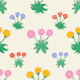 English Spring Flowers Pastel cream