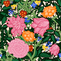 Bold Boho Floral Garden tapet