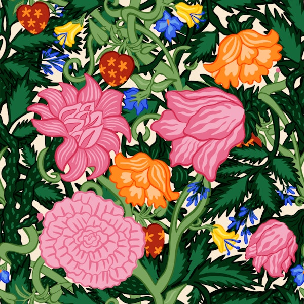 Bold Boho Floral Garden
