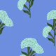 Indian Carnation repeat teal