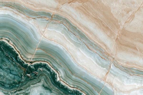 Desert Sand and Teal Marble