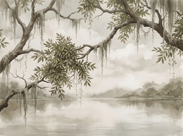 Hanging Moss Lakeside Calm