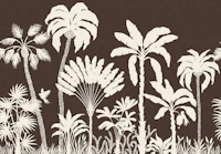 Palm Silhouettes - Chocolate and ivory tapety