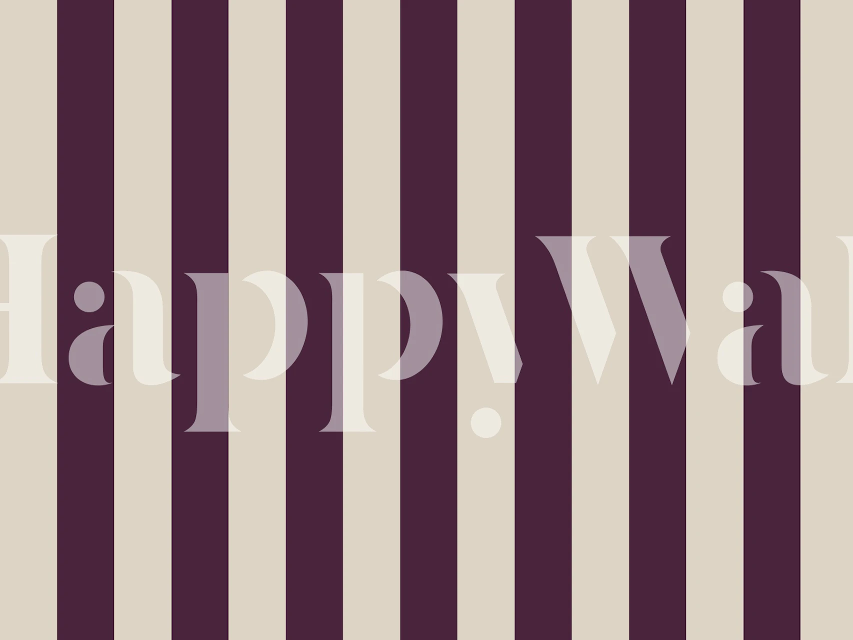 Plum and beige vertical stripes wallpaper room