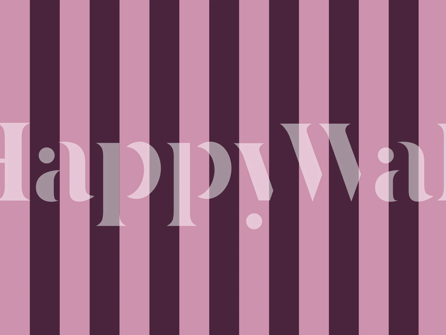 Mauve and plum striped wallpaper in a room