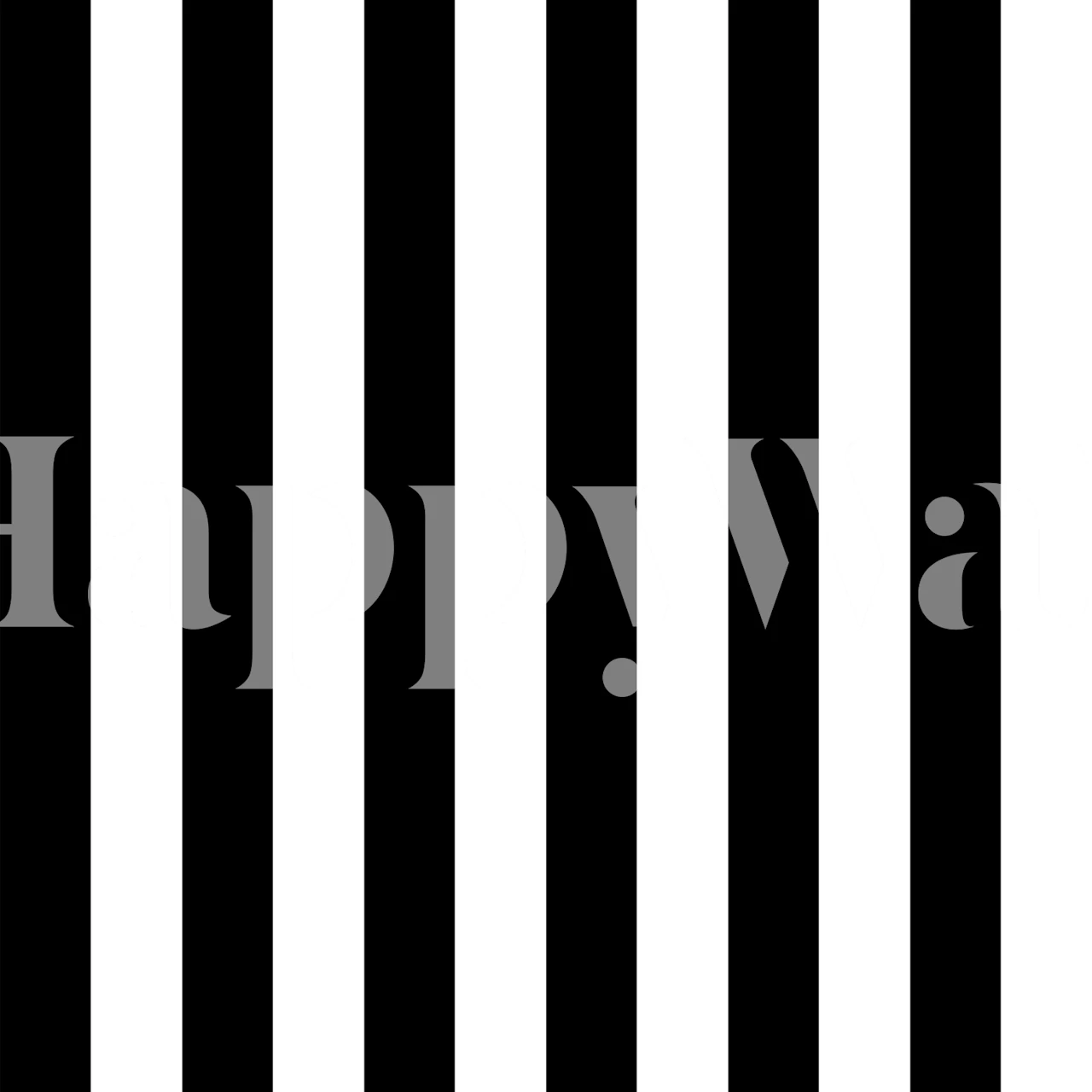 Black and white striped wallpaper in a room