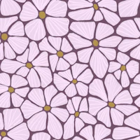 Retro Mosaic Flowers Antique Mauve Plum wallpaper