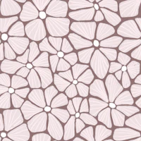 Retro Mosaic Flowers Muted Blush Pink wallpaper