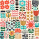 Folk Art Flowers Ocean Teal & Coral